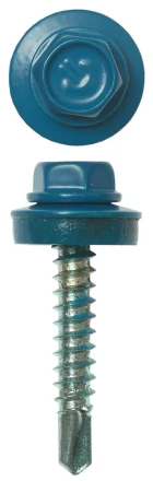 Саморезы ЗУБР окраш., RAL 5009 небесно-голуб., для крепл. кров. матер. к дерев. обреш., 4.8х29мм, 2500шт 4-300310-48-029-5009 купить в Надыме