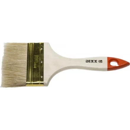 Кисть флейцевая DEXX, деревянная ручка, натуральная щетина, индивидуальная упаковка, 100мм 0100-100_z02 купить в Надыме