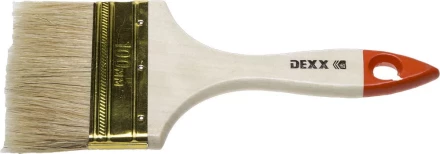 Кисть флейцевая DEXX, деревянная ручка, натуральная щетина, индивидуальная упаковка, 100мм 0100-100_z02 купить в Надыме