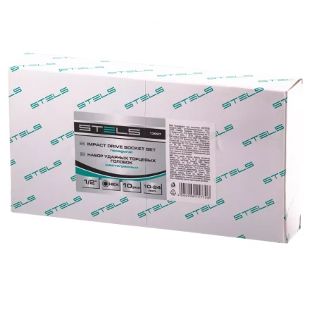 Набор шестигранных ударных торцевых головок 1/2 10-24 мм 10 шт Stels 13997 купить в Надыме