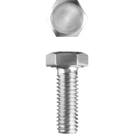 Болт ЗУБР "МАСТЕР" с шестигранной головкой, ГОСТ 7798-70, класс прочности 5.8, оцинкованный, M20x60мм, 5кг 303080-20-060 купить в Надыме