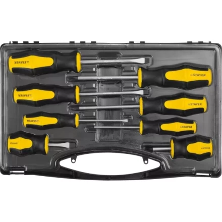 Набор STAYER "MASTER" HERCULES: Отвертки, Cr-V, эргономичная двухкомпонентная рукоятка, 8шт 25055-H8_z02 купить в Надыме