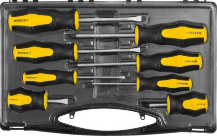 Набор STAYER &quot;MASTER&quot; HERCULES: Отвертки, Cr-V, эргономичная двухкомпонентная рукоятка, 8шт 25055-H8_z02 купить в Надыме