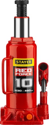 Домкрат гидравлический бутылочный &quot;RED FORCE&quot;, 10т, 230-460 мм, STAYER 43160-10 43160-10_z01 купить в Надыме
