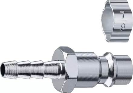ЗУБР штуцер елочка, 6 мм - рапид штуцер, переходник с обжимным хомутом, Профессионал (64918-06) купить в Надыме