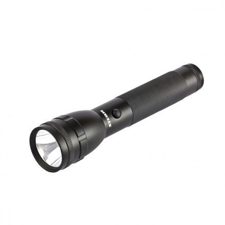 Фонарь профессиональный CREE Т6 LED 600 Лм 300 м 3 ч 100-50-5%-стробоскоп СоС 6АА Stern 90580 купить в Надыме