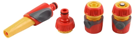 Набор поливочный GRINDA "Premium", пластмассовый с TPR, 4 предмета: наконечник, 2 соединителя 1/2", адаптер; 1/2"-3/4" 8-427284 купить в Надыме