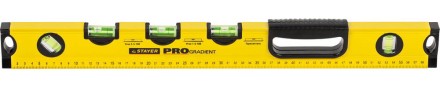 Уровень STAYER &quot;PROFI&quot; &quot;PROGRADIENT&quot;, градиентный, для &quot;водных&quot; работ, с фиксированными углами, 5 ампул, линейка, 60см 34730-060_z01 купить в Надыме