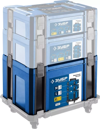 ЗУБР МОДУЛЬ-25, 440 х 310 х 250 мм, (17), размер XL, пластиковый ящик для инструментов, Профессионал (38165-25) купить в Надыме