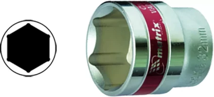 Головка торцевая 21 мм 6-гранная CrV под квадрат 1/2" хромированная  MATRIX MASTER 13121 купить в Надыме