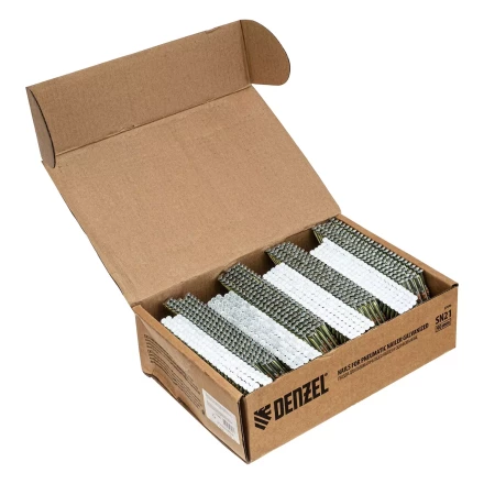 Гвозди для пнев. нейлера (оцинк.), длина - 90 мм, диам. - 3,05 мм, 2000 шт. Denzel 57690 купить в Надыме