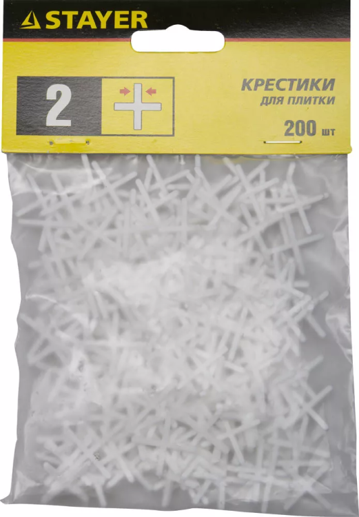 Крестики для кафеля, 2мм, STAYER 3380-2, 200шт 3380-2 купить в Надыме