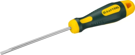 Отвертка KRAFTOOL, Cr-Mo-V сталь, двухкомпонентная противоскользящая рукоятка, SL, 4,0x90мм 250071-4.0-090 купить в Надыме