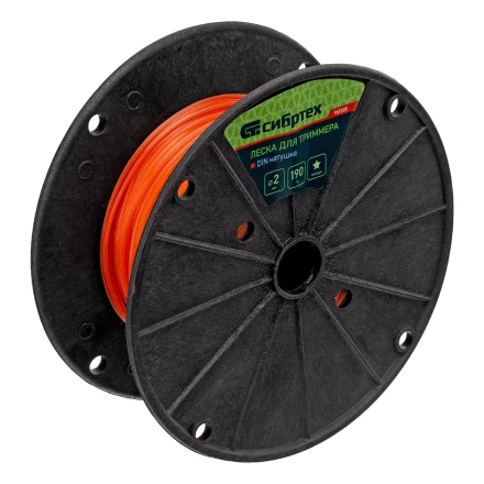 Леска для триммера звезда, на DIN катушке, 2.0 мм х 190 м, Россия Сибртех 961305 купить в Надыме