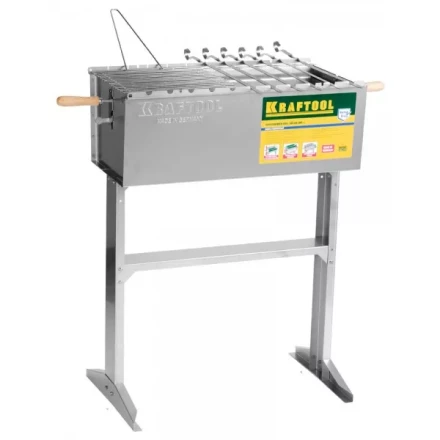 Мангал KRAFTOOL "EXPERT" стационарный, 6 шампуров, 1 решетка, поддон для угля, 300x600x800мм 68320 купить в Надыме