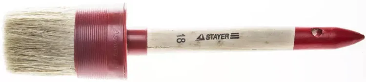 Кисть круглая STAYER "MASTER", светлая натурал. щетина, пластм. корпус, деревян. ручка, №18 x60мм 0141-60 купить в Надыме