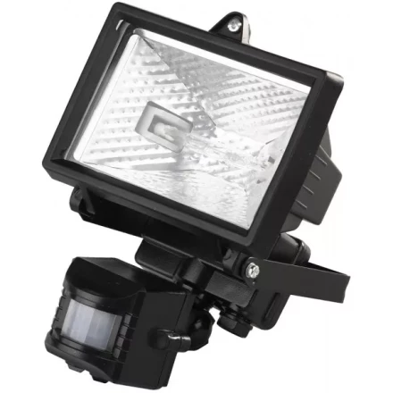 Прожектор галогеновый СВЕТОЗАР с датчиком движения, с дугой крепления под установку, цвет черный, 150Вт SV-57111-B купить в Надыме