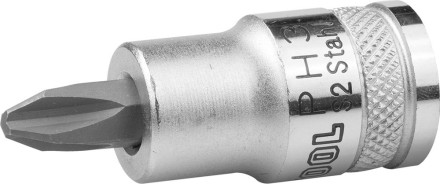 Торцовая бита-головка KRAFTOOL &quot;INDUSTRIE QUALITAT&quot;, материал S2, PHILLIPS, сатинированная, 1/2&quot;, PH3 27901-3_z01 купить в Надыме