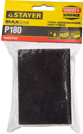 Губка шлифовальная STAYER "MASTER" четырехсторонняя, зерно - оксид алюминия, Р180, 100 x 68 x 26 мм. 3560-3 купить в Надыме