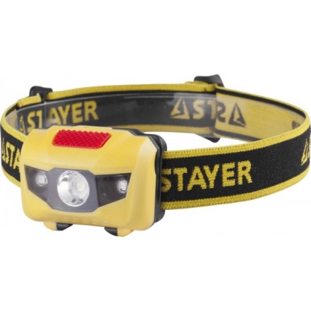 Фонарь STAYER &quot;MASTER&quot; налобный светодиодный, 1Вт(80Лм)+2LED, 4 режима, 3ААА 56568 купить в Надыме