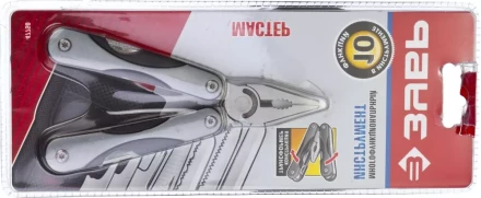 ЗУБР МАСТЕР мультитул 10 в 1 мини металлические ручки, нейлоновый чехол, 86 мм (47750) купить в Надыме