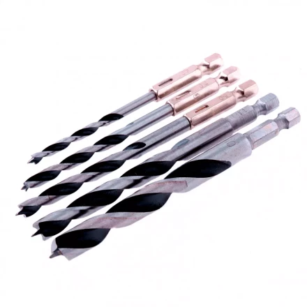 Набор сверл по дереву 4-5-6-8-10 мм 5 шт шестигранный хвостовик пластиковый кейс Matrix 70283 купить в Надыме