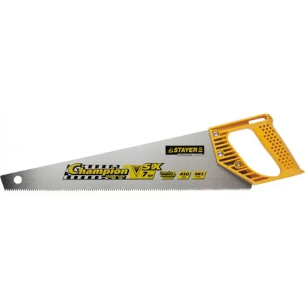 Ножовка STAYER &quot;PROFI&quot; &quot;CHAMPION&quot;, сверхбыстрый рез, прямой зуб, импульсная закалка, пластиковая ручка, 7 TPI, 450мм 15133-45_z01 купить в Надыме