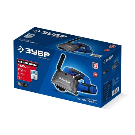 ЗУБР d 125 мм, 1600 Вт, 30 мм, штроборез (бороздодел), Профессионал (ЗШ-П30-1600 ПСТ) купить в Надыме