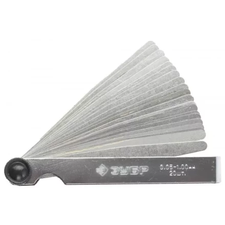 Набор ЗУБР "МАСТЕР" Щупы автомобильные, 0,05 - 1,00мм, 20шт 4325-H20_z01 купить в Надыме