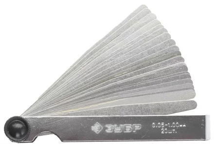 Набор ЗУБР "МАСТЕР" Щупы автомобильные, 0,05 - 1,00мм, 20шт 4325-H20_z01 купить в Надыме