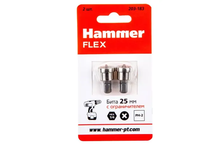 Бита HAMMER PH2 25мм (203-183) купить в Надыме