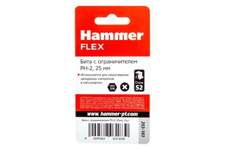 Бита HAMMER PH2 25мм (203-183) купить в Надыме