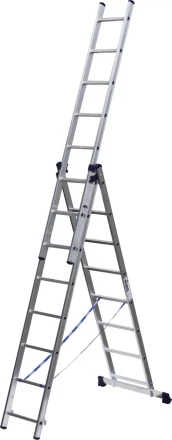 Лестница СИБИН универсальная, трехсекционная со стабилизатором, 8 ступеней 38833-08 купить в Надыме