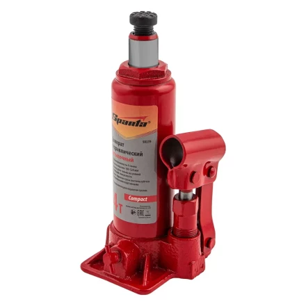 Домкрат гидравлический бутылочный, 4 т, h подъема 180–320 мм Sparta Compact 50339 купить в Надыме