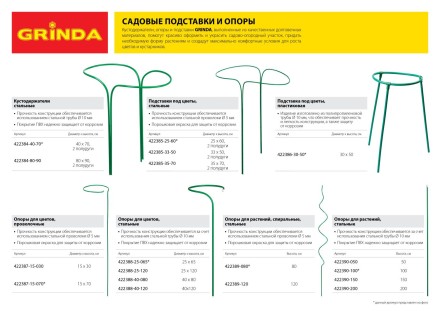 Кустодержатель GRINDA, d=80х90см, полудуги, 2шт 422384-80-90 купить в Надыме