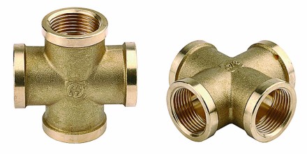Крестовина GENERAL FITTINGS латунь, г/г/г/г, 1/2&quot; 51049-1/2 купить в Надыме
