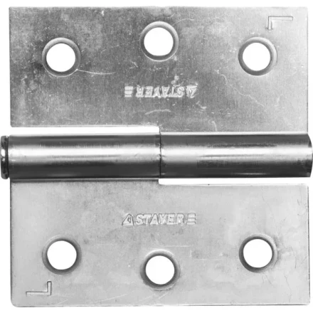 Петля дверная STAYER "MASTER" разъемная, цвет белый цинк, левая, 75мм 37613-75-1L купить в Надыме