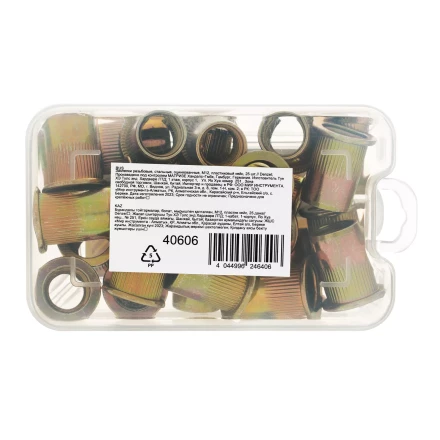 Заклепки резьбовые Denzel, стальные, оцинкованные, М12, пластиковый кейс, 25 шт., 40606 купить в Надыме