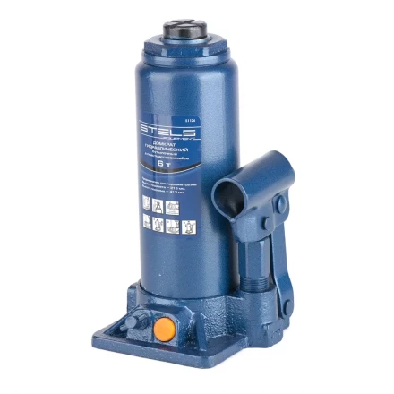 Домкрат гидравлический бутылочный 6 т h подъема 216–413 мм в пластиковом кейсе  STELS 51124 купить в Надыме