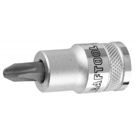 Торцовая бита-головка KRAFTOOL &quot;INDUSTRIE QUALITAT&quot;, материал S2, PHILLIPS, сатинированная, 1/2&quot;, PH4 27901-4_z01 купить в Надыме