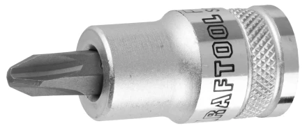 Торцовая бита-головка KRAFTOOL "INDUSTRIE QUALITAT", материал S2, PHILLIPS, сатинированная, 1/2", PH4 27901-4_z01 купить в Надыме