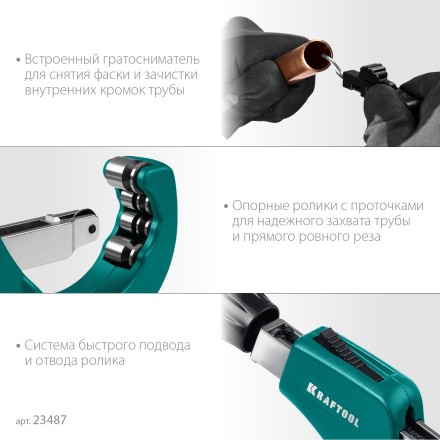 Труборезы KRAFTOOL для труб из цветных металлов 23487 купить в Надыме
