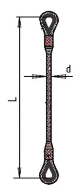 Строп ветвь канатная ВК-0.8 т L=2 м заплет купить в Надыме