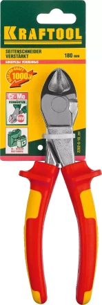 Бокорезы "ELECTRO-KRAFT" усиленные, Cr-Mo сталь, двухкомпонентная маслобензостойкая рукоятка, хромированное покрытие, 180мм, KRAFTOOL 2202-6-18 2202-6-18_z01 купить в Надыме