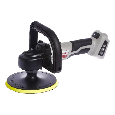 Угловая полировальная машина с бесщеточным (вентильным) двигателем ИНТЕРСКОЛ УПМ-180/18ВЭ аккумуляторная Li-ion АПИ (картон, без аккум. и ЗУ) купить в Надыме