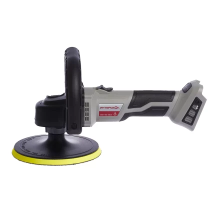 Угловая полировальная машина с бесщеточным (вентильным) двигателем ИНТЕРСКОЛ УПМ-180/18ВЭ аккумуляторная Li-ion АПИ (картон, без аккум. и ЗУ) купить в Надыме