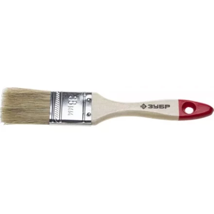 Кисть плоская ЗУБР "УНИВЕРСАЛ-СТАНДАРТ ", натуральная щетина, деревянная ручка, 38мм 4-01001-038 купить в Надыме