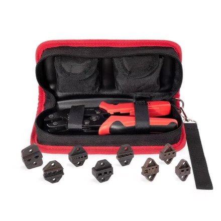 Пресс-клещи КВТ СТС+8 с 8 матрицами для опрессовки автоклемм, втулочных, изолированных и неизолированных наконечников, Dupont (набор) (89225) купить в Надыме