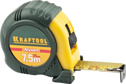 Рулетка KRAFTOOL &quot;EXPERT&quot; с нейлоновым покрытием, обрезин корпус, 7,5/25мм 34122-08_z01 купить в Надыме