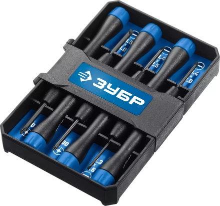 Набор отверток для точных работ TX-6 6 предметов ЗУБР(SL1.6 SL2 SL2.5 SL3 PH00 PH0) купить в Надыме